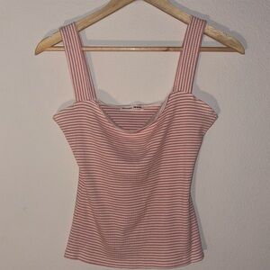 Reformation Red and White Striped Tank Top